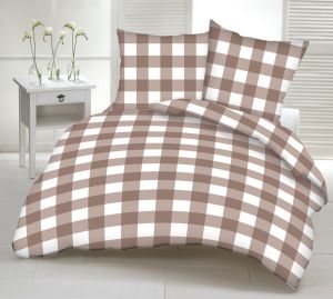 krata beżowa pościel bawełniana PREMIUM